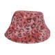 Bucket Hat rot schwarz Leopard Camouflage Hut Damen Teenies 54 - 56
