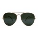 Herren Retro Sonnenbrille gold grüne Gläser Pilotenbrille Vintage