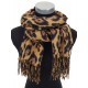 Schal Leopard beige oder braun schwarz Herbst Winterschal animalprint