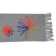 Schal 4 Farben Herbst Winterschal mit Blume Schwarz Grau Beige Rosa