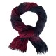 Edler Herrenschal bordeaux schwarz gestreift by Ella Jonte