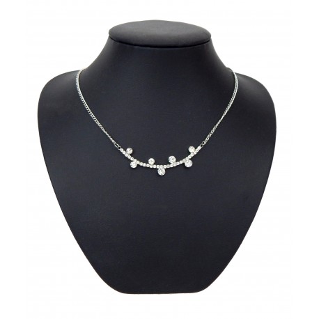 Kette Herz silber Strass