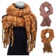 Kuschelweicher Schal Herbst Winterschal gelb braun o. rosa violett