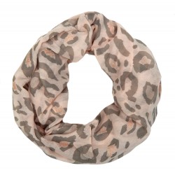 Leichter Leopard Loop grau schwarz oder rosa mit Glitzer Schlauchschal