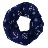Loop Anker blau rosa maritim Schlauchschal leichter Schal Rundschal