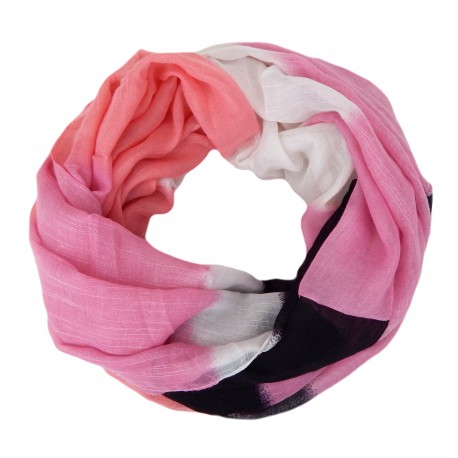 Loop orange blau grün oder rosa Batik Schal Rundschal Schlauchschal