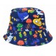 Jungen Mädchen Sommerhut Bucket Hat blau bunt Meerestiere 52 - 54 cm