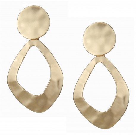 Große leichte Statement Ohrringe Ohrclips gold oder silber Clips