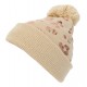 Kinder Mädchen Leopard Mütze rosa oder beige gold 47-50 cm ca. 1 - 3 Jahre