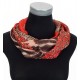 Kleiner leichter Loop braun oder orange Animalprint Leopard Damenschal