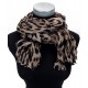 Leichter Schal Leopard beige grau oder braun Animalprint Damenschal