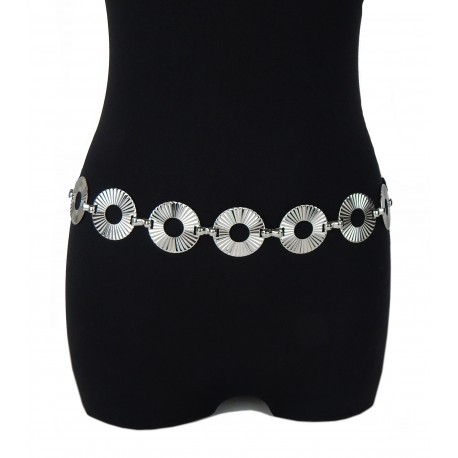 Kettengürtel silber oder gold 60er 70er Ketten Gürtel verstellbar 70-105 cm