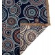 Schal weicher Herbst Winterschal blau bunt Kreise Wendeschal beige