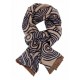 Schal weicher Herbst Winterschal blau bunt Kreise Wendeschal beige