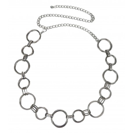 Kettengürtel silber Ringe 60er 70er Gürtel verstellbar Vintage Retro