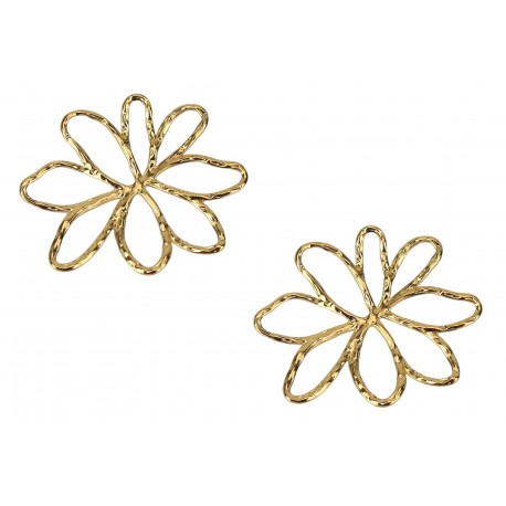 Ella Jonte Herz Ohrringe Creolen gold + 2 Paar Ohrstecker im Set in Geschenktüte