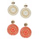 Ella Jonte Statement Perlen Ohrringe gold orange oder off-white Ohrstecker