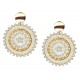 Ella Jonte Statement Perlen Ohrringe gold orange oder off-white Ohrstecker