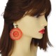 Ella Jonte Statement Perlen Ohrringe gold orange oder off-white Ohrstecker