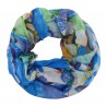 Loop in 3 Trend Farben Orange Blau Lila bunt tropisches Motiv Schlauchschal