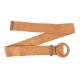 Stretchgürtel braun beige Flechtgürtel Bastoptik 75 - 95 cm Gürtel