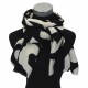 Weicher breiter Schal schwarz weiss Herbst Winterschal new arrival