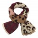 Weicher Schal bunt Burgund Beige Braun Leopard Trendfarben Herbst Winterschal