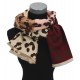 Weicher Schal bunt Burgund Beige Braun Leopard Trendfarben Herbst Winterschal