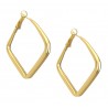 Creolen silber oder gold quadratische Creolen 5 cm Ohrringe