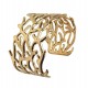 Armreif gold Koralle breites Statement Armband one size verstellbar