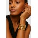 Armreif gold Koralle breites Statement Armband one size verstellbar