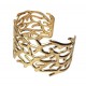 Armreif gold Koralle breites Statement Armband one size verstellbar