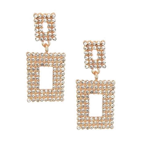 Strass Ohrringe gold oder silber Glitzer Ohrhänger Ohrstecker Party