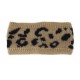 Stirnband Leopard schwarz beige oder grau gefüttert Herbst Winter