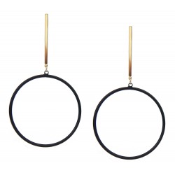 Ohrringe gold schwarz Ohrstecker Urban