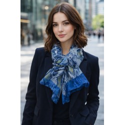 Animalprint Schal Schlange blau Snakeprint XXL