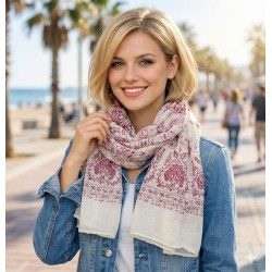 Damenschal Elefant rot