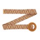 Damen Boho Ibiza Flechtgürtel 5 cm breit mit großer Holz-Bast-Schnalle