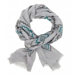 Damenschal grau grün