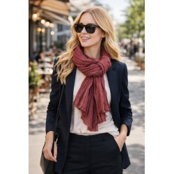 Damenschal rot meliert