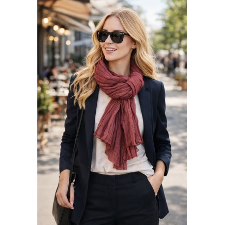 Damenschal rot meliert
