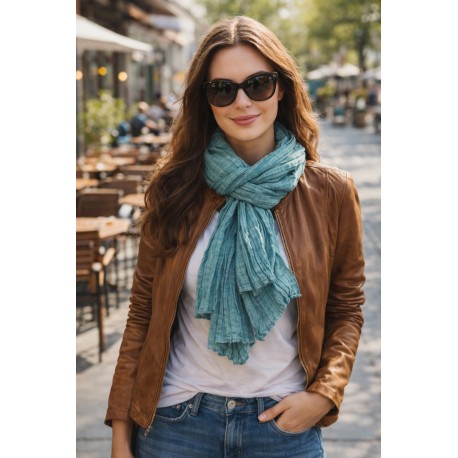 Damenschal grün meliert