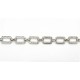 Kettengürtel silber Strass Rechtecke 70er Gürtel verstellbar Vintage 70-100 cm