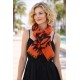 Trendiger leichter Baumwollschal orange mit Tiger-Motiv Schal by Ella Jonte