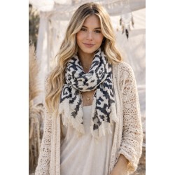 Damenschal grün schwarz oder rot Boho Ibiza leichter breiter Schal