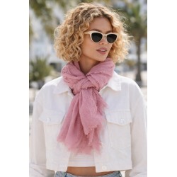 Leichter Schal in 3 Farben Rosa Grün oder Beige Damenschal