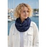 Maritimer Loop blau oder weiß Anker Motiv Schlauchschal Rundschal