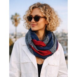 Loop 4 Farben Schwarz Blau Grün oder Braun Mustermix BW Viskose