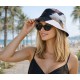 Bucket Hat Adler Damen Herren Sommer Hut weiss Wendehut schwarz