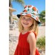 Kinder Bucket Hat Mädchen Erdbeere Sommerhut Hut schwarz oder weiß 52 cm